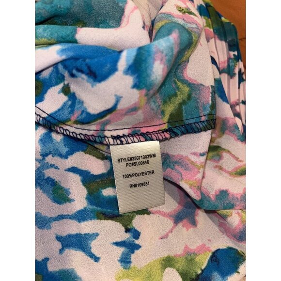 NWT Sunny Leigh Womens Button-Up Floral Blouse 3X Multicolor - Picture 10 of 10